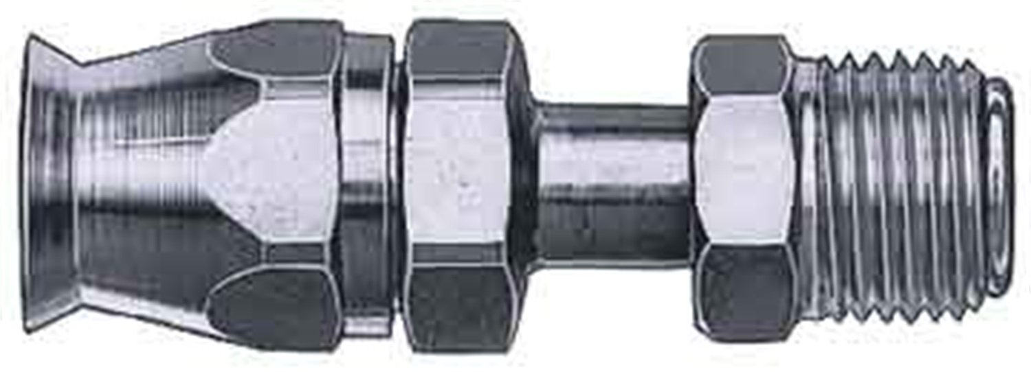 Aeroquip FBM1138 Teflon Racing Fitting Male Inverted Flare 06AN Hose Size 06AN Fitting Size Steel Bulk Packaged Teflon Racing Fitting Male Inverted Flare