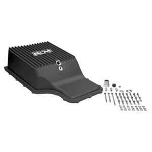 B&M 71397 Hi Tek Deep Transmission Pan Black