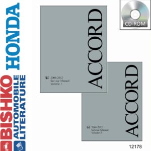 bishko automotive literature   Service Repair Manual CD for The 2008 2009 2010 2011 2012 Honda Accord (4 Cylinder ONLY)