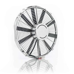 Be Cool 75034 16 Chrome Plated High Torque Electric Pusher Fan