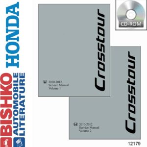 bishko automotive literature   Shop Service Repair Manual CD Engine for The 2010 2011 2012 Honda Crosstour (6 Cyl Only)