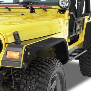 Warrior Products S7301 RAW Front Tube Flares with Raw Material Steel Tops for Jeep TJ Wrangler 97 06