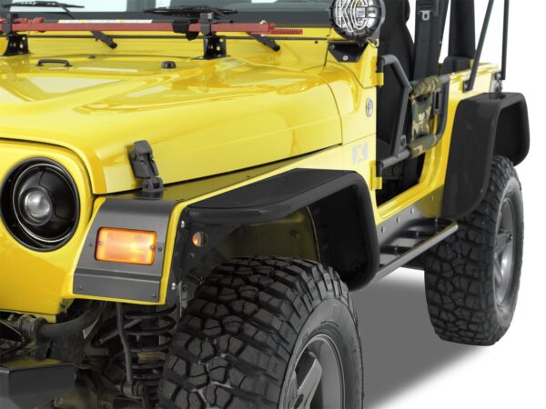 Warrior Products S7301 RAW Front Tube Flares with Raw Material Steel Tops for Jeep TJ Wrangler 97 06