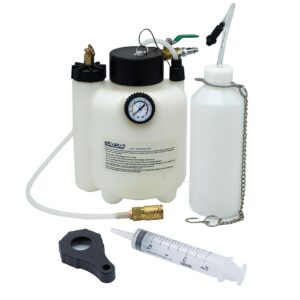 AGM Products 3L Capacity Pressure Brake Bleeder Kit w/ 1L Catch Bottle. Works with Air Compressors. Works With Vehicles With ABS and Traction Control. Easy To Use 1 Person Car and Truck Brake Repairs