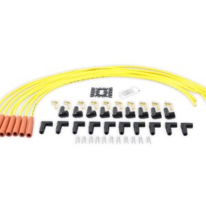 ACCEL 4038 Super Stock Spark Plug Wire Set   8mm   Yellow with Orange Straight Boots