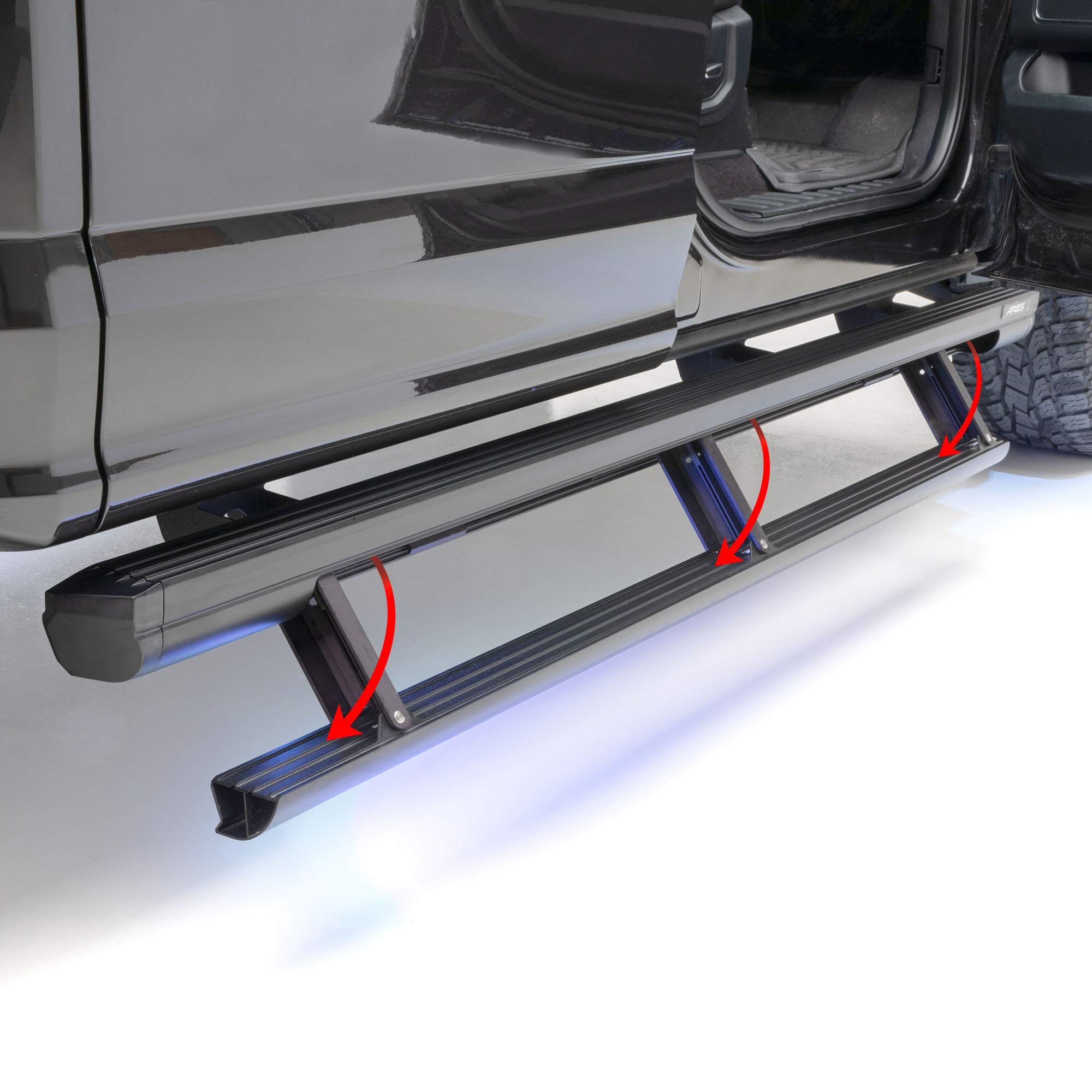 ARIES 3048326 ActionTrac 83 Inch Retractable Powered Running Boards, Select Ford F 150 Crew Cab