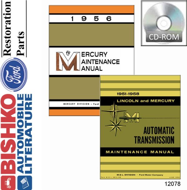 Bishko Automotive Literature Shop Service Repair Manual Cd W 51 58 Auto Trans Manual Oem For The 1956 Ford Mercury