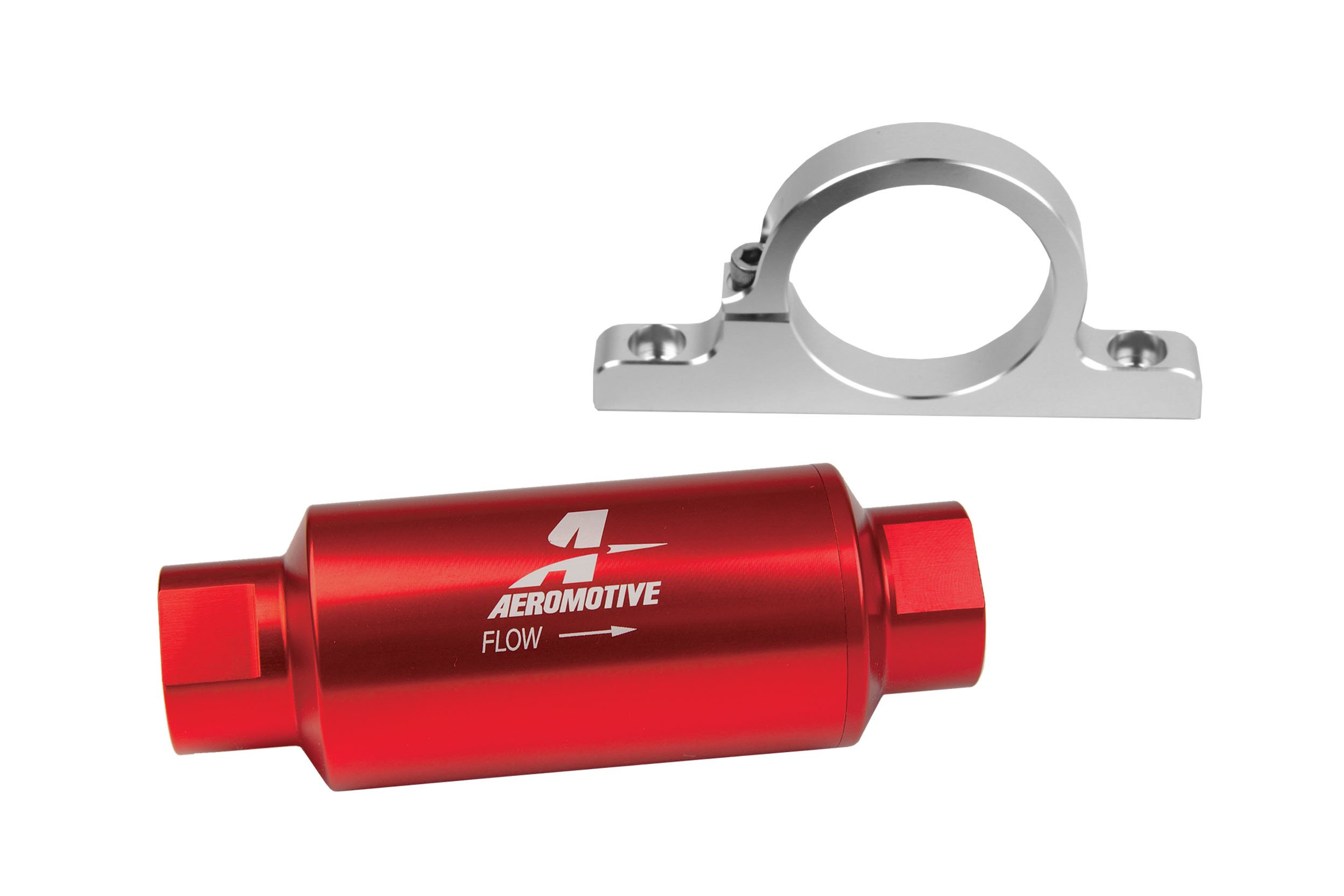 Aeromotive 12337 In Line Fuel Filter and Billet Mounting Bracket Combo Kit