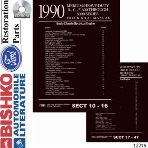 bishko automotive literature Shop Service Repair Manual CD Engine Drivetrain for The 1990 Ford Med Duty Heavy Duty
