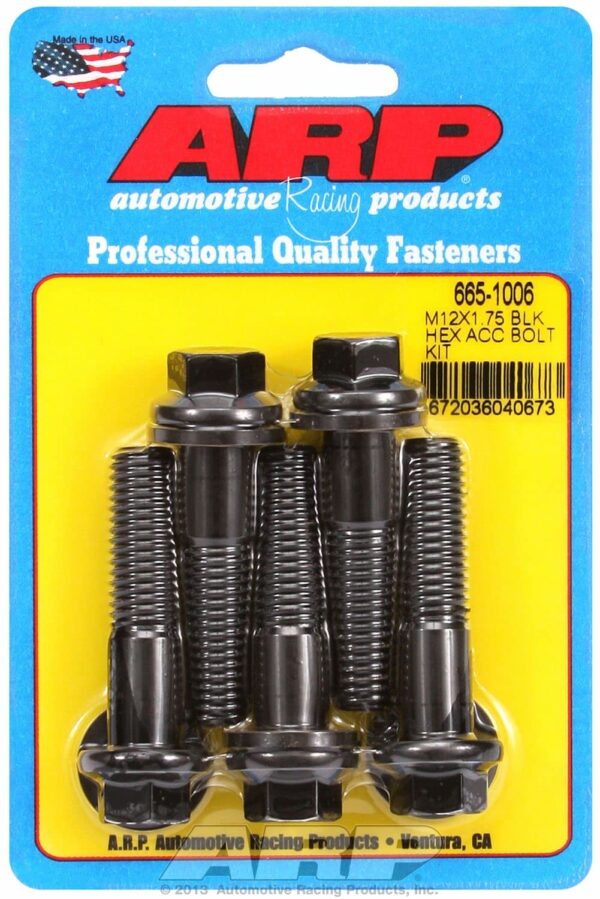 ARP 665 1006 Hex Bolt, M12 x 1.75, Pack of 5