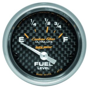 Auto Meter 4715 Carbon Fiber Electric Fuel Level Gauge