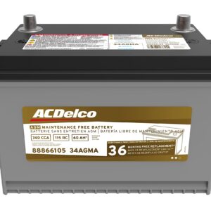 ACDelco Gold 34AGMA 36 Month Warranty AGM BCI Group 34 Battery