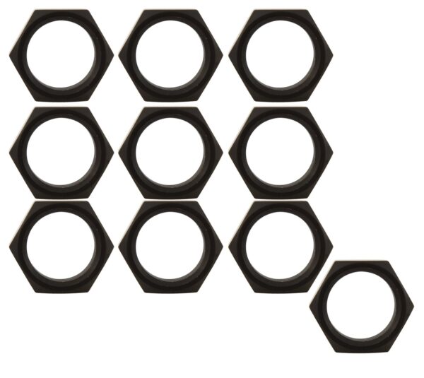 Allstar ALL18288 10 Black Thread Aluminum Jam Nut, (Pack of 10)