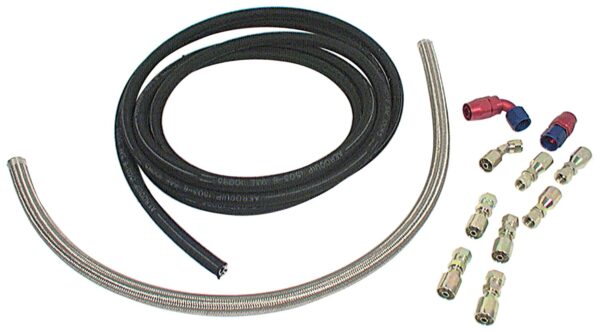 Allstar ALL48200 Engine Mounted Power Steering Hose Kit for Rack and Pinion Pump