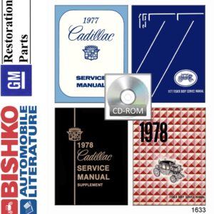 bishko automotive literature Shop Service Repair Manual CD for The 1977 1978 Cadillac Deville Eldorado Fleetwood