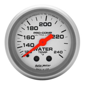 Auto Meter 4333 Ultra Lite Mechanical Water Temperature Gauge