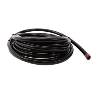 Aeromotive 15339 Stainless Steel Braided Black Jacketed PTFE Fuel Hose; AN 12 x 16'