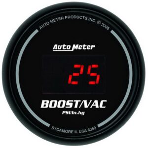 Auto Meter 6359 Sport Comp Digital 2 1/16 30 In Hg. Vac./30 PSI Digital Vacuum/Boost Gauge