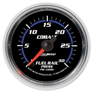 Auto Meter 6193 Cobalt 2 1/16 0 30000 PSI Full Sweep Electric Diesel Fuel Rail Pressure Gauge
