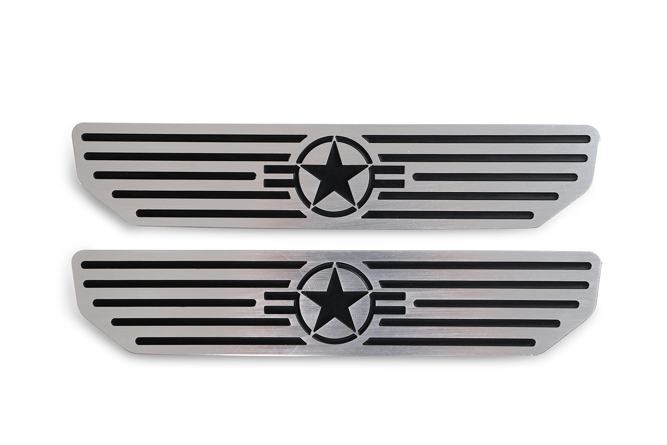 DV8 Offroad Door Sill Plates for 2018 2022 Wrangler JL and 2020 2022 Gladiator JT 4 Door Models Rear Pair Embossed with Since 1941 Billet Aluminum Construction