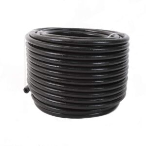 Aeromotive 15336 Stainless Steel Braided Black Jacketed PTFE Fuel Hose; AN 06 x 20'