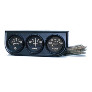 AUTO METER 2347 Autogage Black Console Oil/Amp/Water Gauge 2.3125 in.