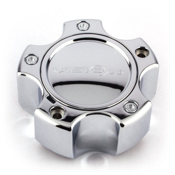 Vision Wheel Chrome Center Cap 5 lug Tall Removable Top C375 5CDOC for Vision Warrior 375 Wheel