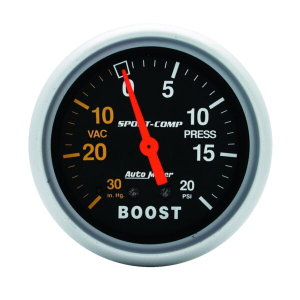 Auto Meter 3401 Sport Comp Mechanical Boost/Vacuum Gauge