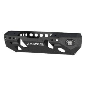 ARIES 2082071 TrailChaser Black Steel Front Bumper with LED Lights and Winch Mount, Select Jeep Wrangler JL, Gladiator