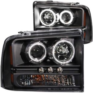 Anzo USA 111117 Ford Black Projectors with Halos Headlight Assembly   (Sold in Pairs)