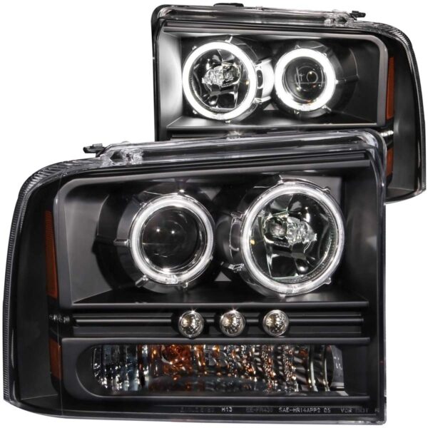 Anzo USA 111117 Ford Black Projectors with Halos Headlight Assembly   (Sold in Pairs)