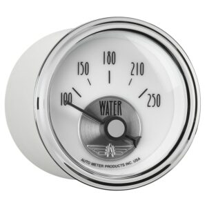 Auto Meter 2039 Prestige Pearl 2 1/16 Electric Water Temperature Gauge (100 250 Degree F, 52.4mm)