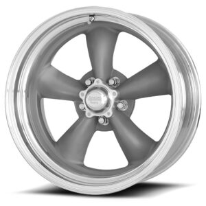 VN205 CLASSIC TORQ THRUST II CUSTOM 18x8, Bolt Pattern: 5x4.75/, Offset: 1, TORQ THRUST GRAY POLISHED LIP, set of 1