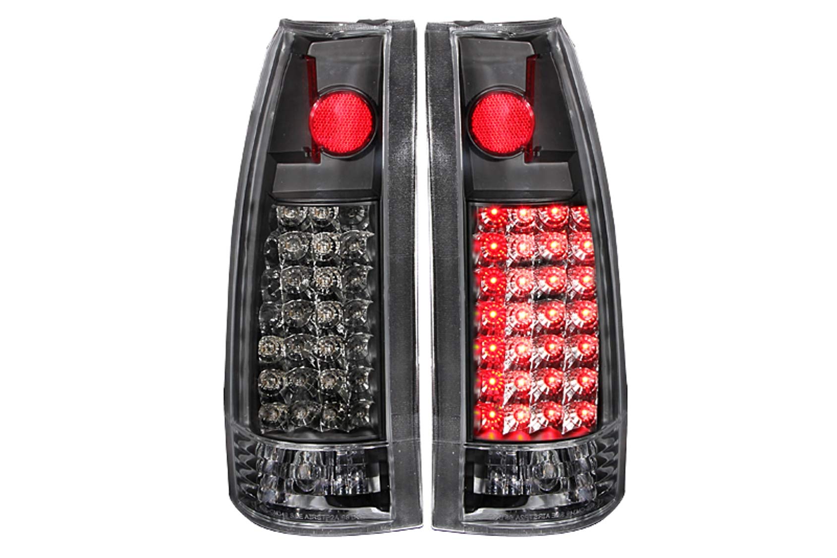 Anzo USA 311006 Chevrolet Black LED Tail Light Assembly (Sold in Pairs)