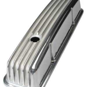 Trans Dapt Performance 6602 Aluminum Valve Cover Finned Tall Style 1 Hole In Each Cover Baffled Aluminum Valve Cover