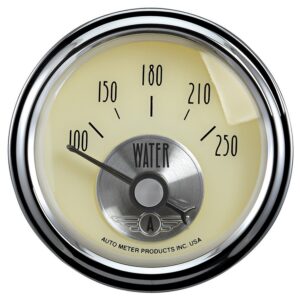 Auto Meter 2037 Prestige Antique Ivory 2 1/16 100 250 Degree Water Temperature Gauge