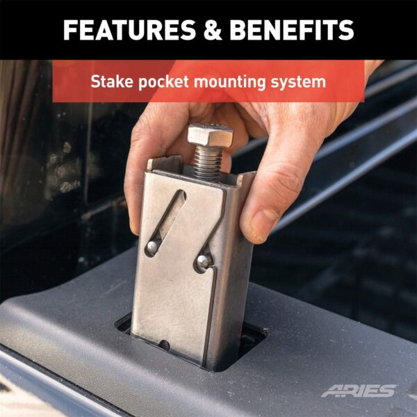 ARIES 1110117 Switchback Black Aluminum Truck Headache Rack Cab Protector, Select Toyota Tundra