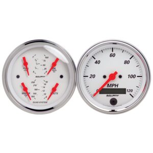 Auto Meter 1308 Arctic White Street Rod Kit
