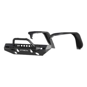 ARIES 2082096 TrailChaser Black Aluminum Front Bumper and Fender Flares, Select Jeep Wrangler JL