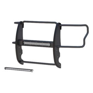 ARIES 2170014 Pro Series Black Steel Grille Guard with Light Bar, Select Ford F 250, F 350, F 450, F 550 Super Duty