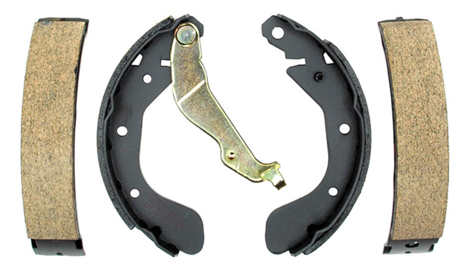 ACDelco Silver 14814B (19255652) Bonded Rear Drum Brake Shoe Set with Lever