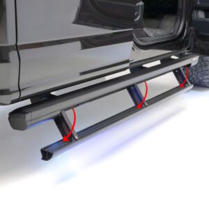 ARIES 3048315 ActionTrac 83 Inch Retractable Powered Running Boards, Select Chevrolet Silverado, GMC Sierra 1500, 2500, 3500 HD Crew Cab