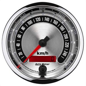 Auto Meter 1288 M American Muscle 3 3/8 0 260 kmh Speedometer Gauge