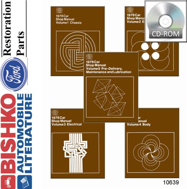 bishko automotive literature   Shop Service Repair Manual CD Engine Drivetrain OEM for The 1978 Ford, Lincoln & Mercury