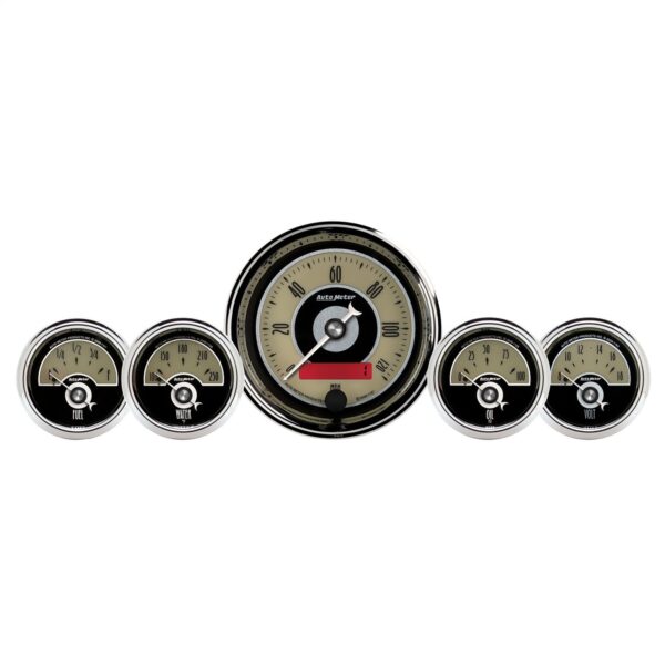 Auto Meter 1100 Cruiser AD Fuel/Oil/Speedo/Volt/Water 5 Gauge Kit