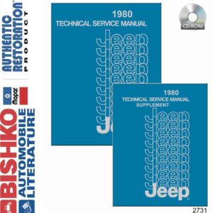 bishko automotive literature 1980 Jeep Cj Wrangler Scrambler Etc Shop Service Repair Manual CD Engine