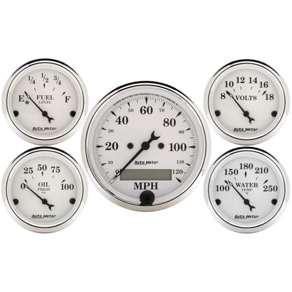 Auto Meter 1602 Old Tyme White Street Rod Kit