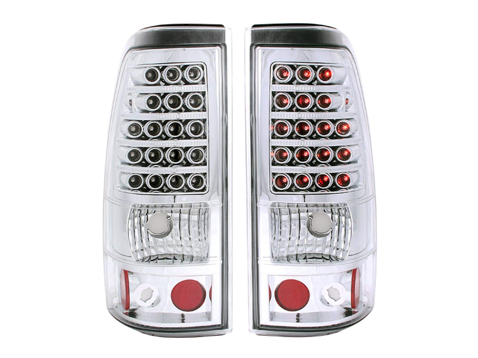 Anzo USA 311008 Chevrolet Silverado Chrome LED Tail Light Assembly (Sold in Pairs)