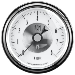 Auto Meter 2098 Prestige Pearl 3 3/8 Electric in Dash Tachometer (0 8,000 RPM, 85.7mm)