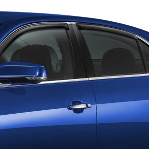 Black Horse Outside Mount Smoke 4 PC Rain Guards Window Visor Sun Deflector Compatible with 2003 2009 Hummer H2 140450